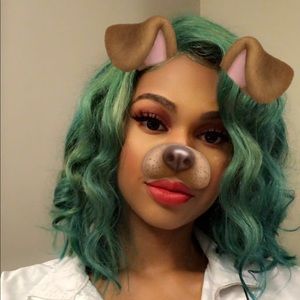 613 human hair dyed green